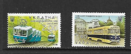 UKRAINE 2015 TRAMWAYS ET FUNICULAIRE DE KIEV  YVERT N°1204/1205 NEUF MNH** - Tramways