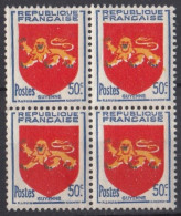 1949 FRANCE N** 835 MNH Bloc De 4 - Unused Stamps