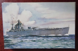 Cpa H.M.S. Rodney - Ill. Bannister - Guerre