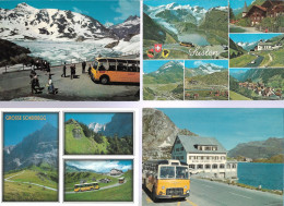 CPA CARTE POSTALE SUISSE 4 X POSTALAUTO AUTO PÖSTALE CAR POSTAL - Verzamelingen & Kavels