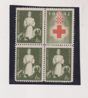 CROATIA WW II , 1942,1 Kn Red Cross  Charity Stamps + Label MNH - Croatia
