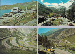 CPA CARTE POSTALE SUISSE 4 X POSTALAUTO AUTO PÖSTALE CAR POSTAL - Collections & Lots