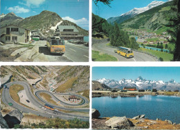 CPA CARTE POSTALE SUISSE 4 X POSTALAUTO AUTO PÖSTALE CAR POSTAL - Verzamelingen & Kavels