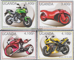 Uganda 2896-2899 (complete Issue) Unmounted Mint / Never Hinged 2012 Motorcycles - Oeganda (1962-...)