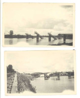 2 Photos Chalon Sur Sâone - Ponts Détruits, Pont Des Dombes / Pont Jean Richard - Orte