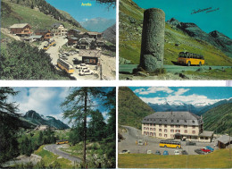 CPA CARTE POSTALE SUISSE 4 X POSTALAUTO AUTO PÖSTALE CAR POSTAL - Sammlungen & Sammellose