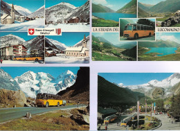 CPA CARTE POSTALE SUISSE 4 X POSTALAUTO AUTO PÖSTALE CAR POSTAL - Sammlungen & Sammellose