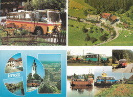 CPA CARTE POSTALE SUISSE 4 X POSTALAUTO AUTO PÖSTALE CAR POSTAL - Verzamelingen & Kavels