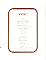 DE 1933 - Carte Porcelaine Menu, F. Fruipont, Restaurateur Imp Seldensalgh, Malines - Sonstige & Ohne Zuordnung