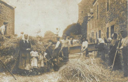 E/ 03                Carte Photo    -  Agriculture     -  Un Jour De Battage - Sonstige & Ohne Zuordnung