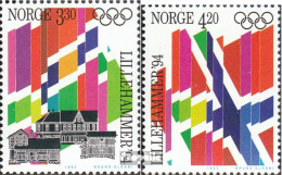 Norwegen 1105-1106 (kompl.Ausg.) Postfrisch 1992 Olympische Winterspiele - Unused Stamps