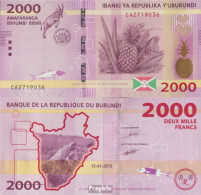 Burundi Pick-Nr: 52 Bankfrisch 2015 2.000 Francs - Burundi