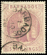 Barbados, 1873, Gestempelt - Barbades (1966-...)