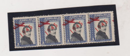 YUGOSLAVIA EXILE Nice Stamp 1945 + Plane Shifted  Ovpt Strip Of 4 MNH - Cartas & Documentos