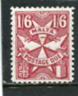 MALTA - 1925  1/6  CARMINE  PERF 12  MINT NH - Malta