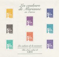 France 2002 Les Couleurs De Marianne En Euros Bloc Feuillet N°44/45 Neuf** - Neufs