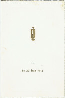 Menu Double. Monogramme. 1948. - Menus