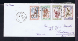 Gc8594 MAROC "gymnastic Cyclisme Lutte Athelitics" Olimpique Games 1960 Fdc Mailed Casablqanca »Coulommieres  FR - Ete 1960: Rome