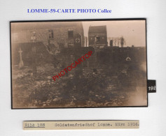 LOMME-59-Tombes-Cimetiere-CARTE PHOTO Allemande Collee-GUERRE 14-18-1 WK-MILITARIA- - War Cemeteries