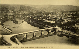 CPA (Lot) CAHORS - Ponts Louis-Philippe Et Du Chemin De Fer (n° 111) - Cahors