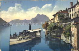 12049129 Gandria Lago Di Lugano Haeuser Am See Mit Dampfer Gandria - Sonstige & Ohne Zuordnung