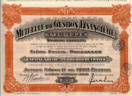 MUTUELLE De GESTION FINANCIÈRE - MUGEFI - Bank En Verzekering