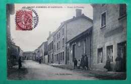 N°129 SEMEUSE CAD FB84 BEAULIEU HAUTE LOIRE CARTE POSTALE ST FERREOL D'AUROURE POUR ST CHAMOND LOIRE 1907 COVER FRANCE - 1877-1920: Periodo Semi Moderno