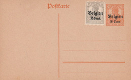 Allemagne Entier Postal 8 Cent Complément Affranchissement 2 Cent - Occupation De La Belgique - Neuf - Autres & Non Classés