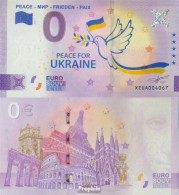 Ukraine Souvenirschein Peace For Ukraine Bankfrisch 2022 0 Euro Peace For Ukraine - Ucrania