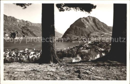 12047699 Lugano TI Panorama Lago Di Lugano Monte San Salvatore Luganersee Lugano - Sonstige & Ohne Zuordnung