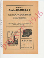2 Vues Publicité 1946 Haberer Mulhouse Pflimlin Schilli Machine écrire Kaller BNCI Colmar François Boetsch Rue Henriette - Sin Clasificación