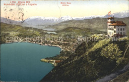 12047439 Lugano TI Blick Vom Kulmhotel Luganersee Monte Rosa Alpenpanorama Lugan - Sonstige & Ohne Zuordnung