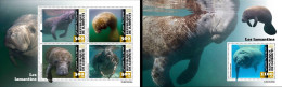 Djibouti 2023, Animals, Dugongs, 4val In BF +BF - Altri & Non Classificati