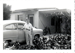 Photographie Photo Vintage Snapshot Amateur Automobile Voiture Auto Miami - Cars