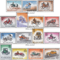 San Marino 704-718 (kompl.Ausg.) Postfrisch 1962 Alte Automobile - Unused Stamps