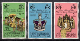 New Hebrides 1977 Mi 441-443 MNH  (ZS7 NWH441-443) - Familles Royales