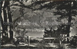 12046009 Serpiano TI Ruhebank Am Grenzweg Blick Auf Morcote Luganersee Serpiano - Sonstige & Ohne Zuordnung