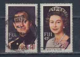 Fidji 1982 Visit Queen 2v Used (59838) - Fiji (1970-...)