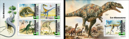 Djibouti 2023, Animals, Dinosaurs, 4val In BF +BF - Prehistorics