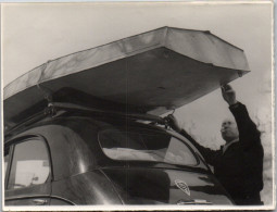 Photographie Photo Vintage Snapshot Amateur Automobile Voiture Peugeot Galerie - Automobile