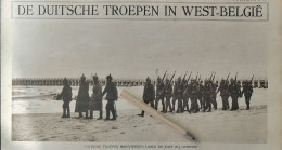 OORLOG 1914 / DUITSE TROEPEN MARCHEREN LANGS DE KUST BIJ OOSTENDE - Ohne Zuordnung