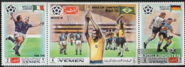 Yemen (UK) 1150-1152 Triple Strip (complete Issue) Unmounted Mint / Never Hinged 1970 Winner Football-WM 70, Mexico - Jemen