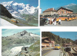 CPA CARTE POSTALE SUISSE 4 X POSTALAUTO AUTO PÖSTALE CAR POSTAL - Verzamelingen & Kavels