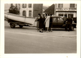 Photographie Photo Vintage Snapshot Amateur Automobile Remorque Voiture à Situer - Automobiles