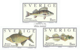 Schweden 2245-2247 (kompl.Ausg.) Postfrisch 2001 Einheimische Fische - Unused Stamps
