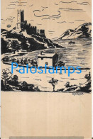 229069 ART ARTE SIGNED ASMASAK LANDSCAPE & CASTLE POSTAL POSTCARD - Other & Unclassified