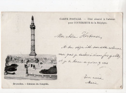 477 - BRUXELLES - Colonne Du Congrès *1898* - Cercanías, Ferrocarril