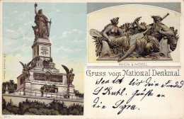 Gruss Vom National-Denkmal Gel.1905 AKS - Rüdesheim A. Rh.