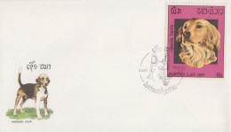 Enveloppe  FDC  1er  Jour    LAOS    Chiens   1987 - Perros