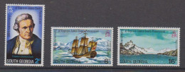 South Georgia 1975 Bicentenary Of Cook's Possession Of South Georgia 3v ** Mnh (59540A) - South Georgia